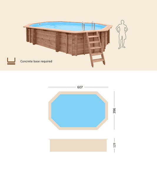 Piscina in Legno Ovale Sea Breeze