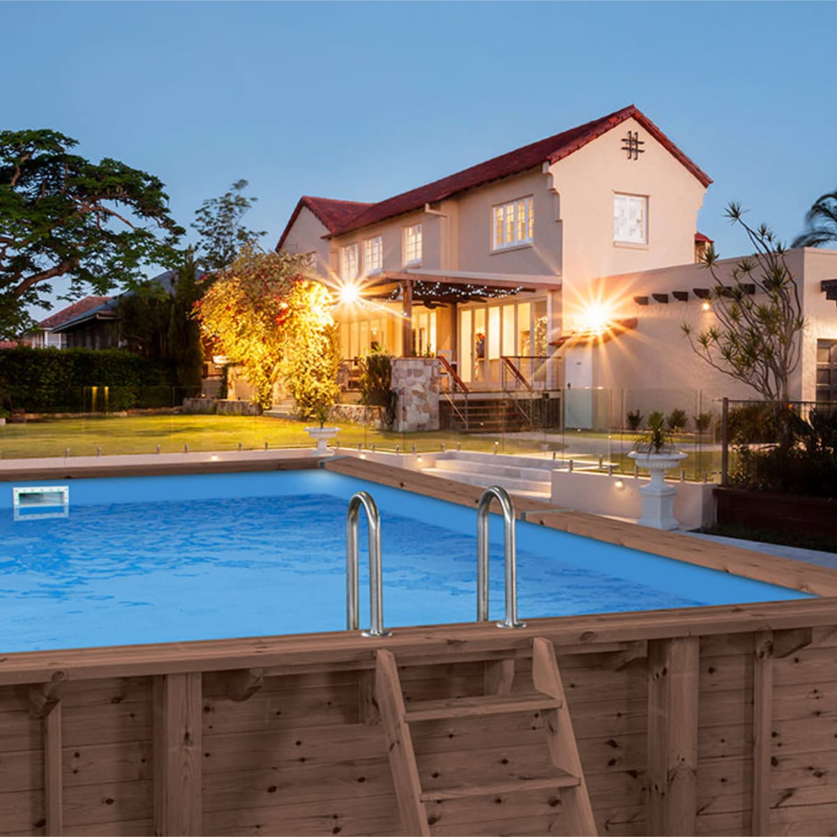 Piscina in Legno Rettangolare Baltic Harmony