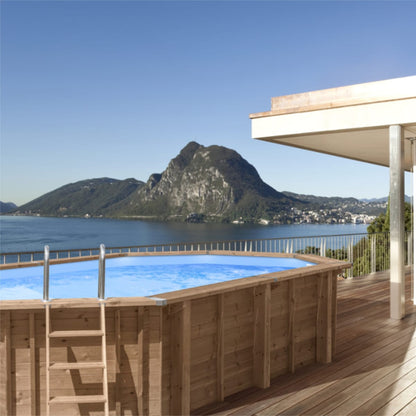Piscina in Legno Ovale Ocean Wave
