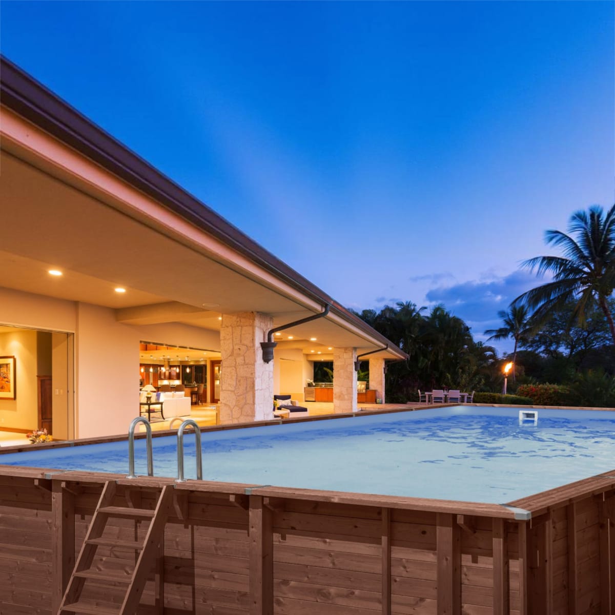 Piscina in Legno Rettangolare Premium Samar