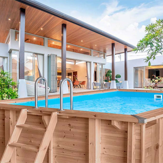 Piscina in Legno Rettangolare Seashell Happiness