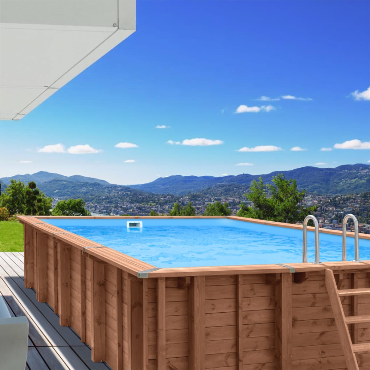Piscina in Legno Rettangolare Summer Oasis