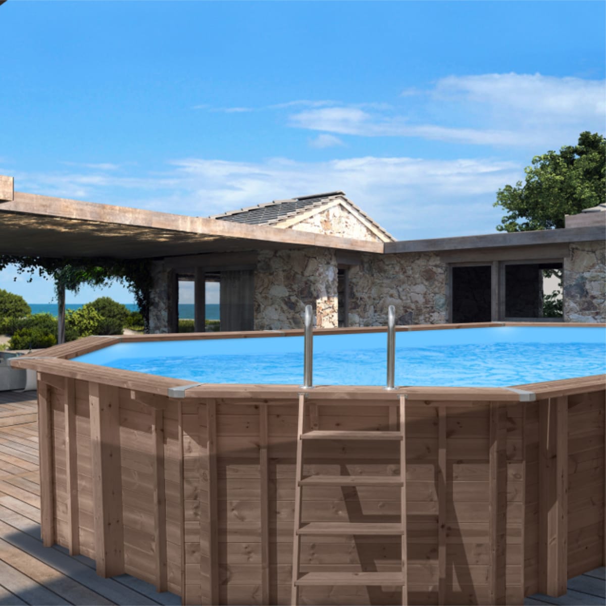 Piscina in Legno Ovale Vacation Eden