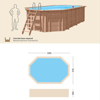 Piscina in Legno Ovale Riviera Relaxation