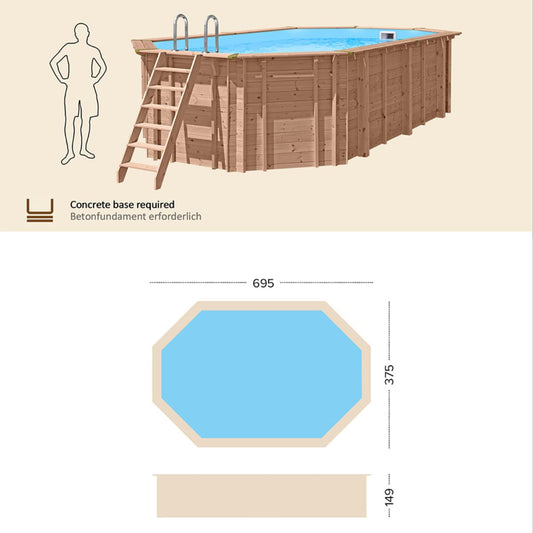 Piscina in Legno Ovale Riviera Relaxation