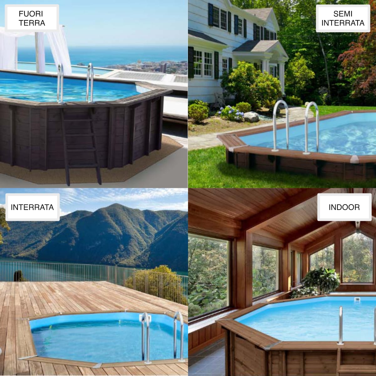 Tipologie installazione Piscine in legno